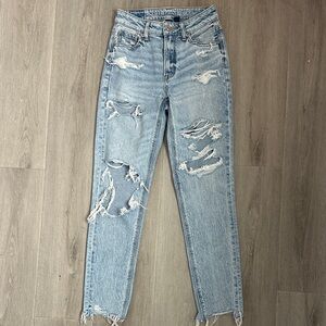 AMERICAN EAGLE Distressed Light Blue Jeans size 000 short